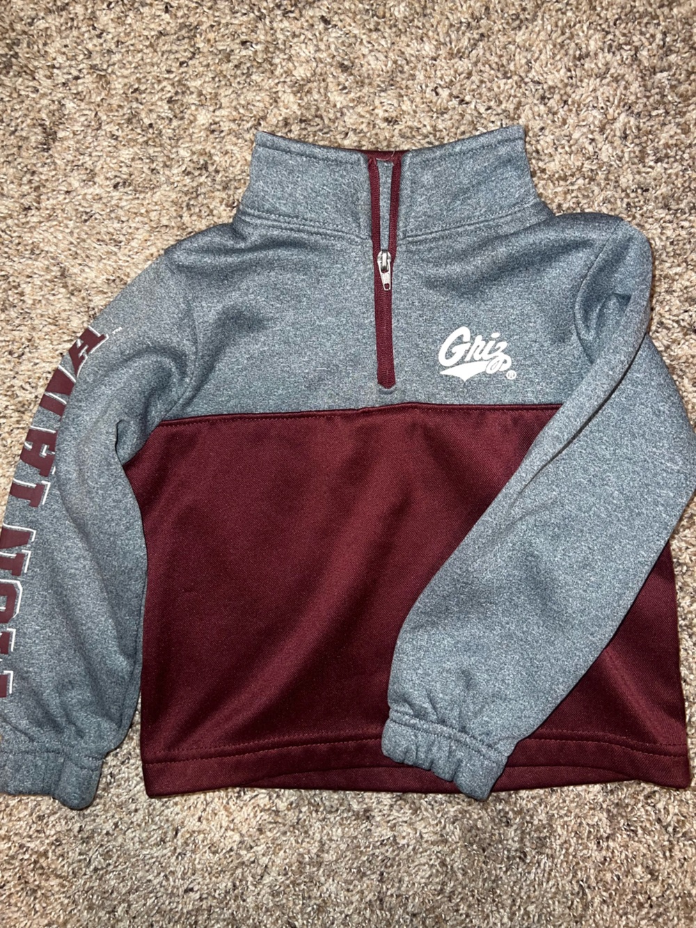 Grizzlies University Of Montana Griz Rivalry Threads 91 Half-Zip Pullover 2T
